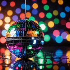 Wall Mural - disco ball with lights