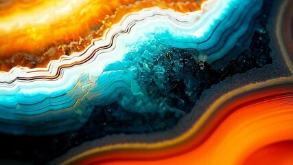 Wall Mural - Colorful abstract image showcasing layers of vibrant colors in a geological formation.