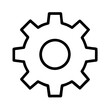 © Waliul - gear settings icon, gear settings line art - simple line art of gear settings, perfect for gear settings logos and icons and themed design