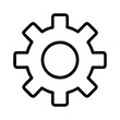© Waliul - gear settings icon, gear settings line art - simple line art of gear settings, perfect for gear settings logos and icons and themed design