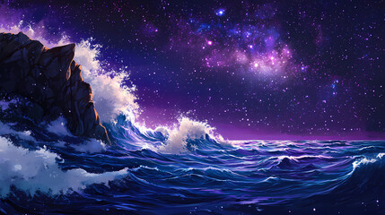 Wall Mural - milky galaxy shines