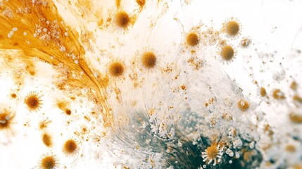 Wall Mural - a captivating abstract design featuring swirling orange and white hues, evoking a sense of movement 