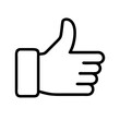 © Waliul - like hand icon, like hand line art - simple line art of like hand, perfect for like hand logos and icons and themed design