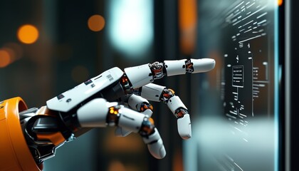  Cyborg finger touch screen monitor