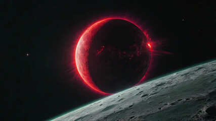 Wall Mural - Science concept background with planet on space