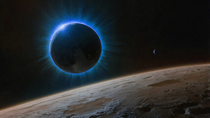 Wall Mural - Science concept background with planet on space