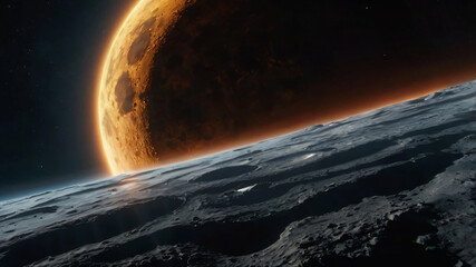 Wall Mural - Science concept background with planet on space