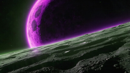 Wall Mural - Science concept background with planet on space