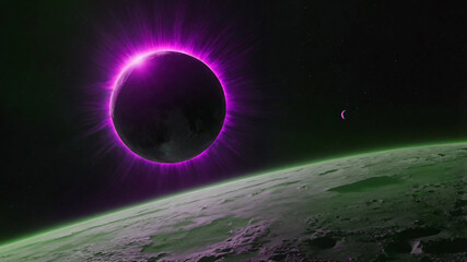 Wall Mural - Science concept background with planet on space