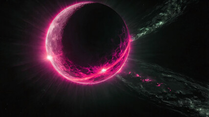 Wall Mural - Science concept background with planet on space