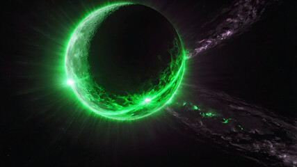 Wall Mural - Science concept background with planet on space