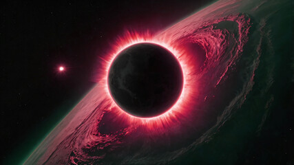 Wall Mural - Science concept background with planet on space
