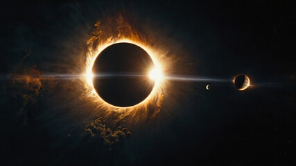 Wall Mural - Science concept background with planet on space