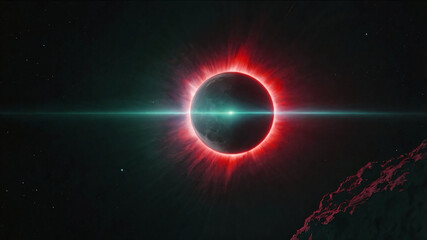 Wall Mural - Science concept background with planet on space