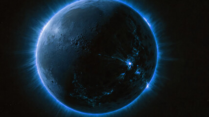 Wall Mural - Science concept background with planet on space