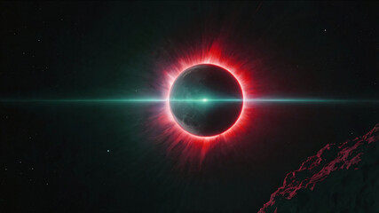 Wall Mural - Science concept background with planet on space