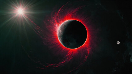 Wall Mural - Science concept background with planet on space