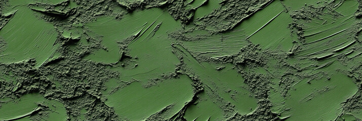 Wall Mural - Textured green surface with layered brush strokes and a matte finish