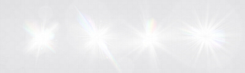 Wall Mural - bright glowing light burst with soft edges and subtle rays on a transparent background, suitable for