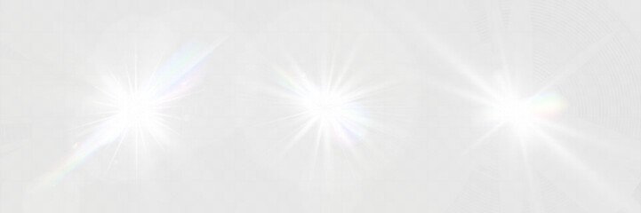 Wall Mural - bright glowing light burst with soft edges and subtle rays on a transparent background, suitable for