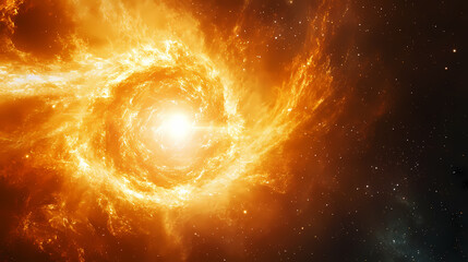 Wall Mural - stunning cosmic vortex showing brilliant light and swirling stars in a galaxy at the edge of space. 