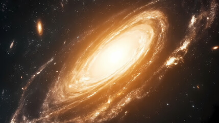Wall Mural - swirling galaxy with a cosmic vortex of light color for explore the infinite depths of space concept