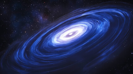 Wall Mural - a mesmerizing display of swirling blue particles creates a cosmic vortex in deep space. cosmic space