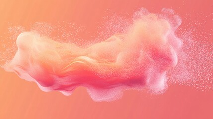 Wall Mural - a vibrant abstract swirl of pink and orange hues, creating a dreamy, ethereal atmosphere.
