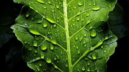 green leaf with veins,.Generative AI