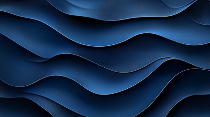 Wall Mural - abstract wavy pattern in shades of blue, creating a soothing and modern visual effect.