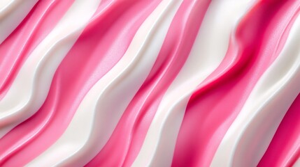 Wall Mural - abstract wave patterns in pink and white shades create a lively and dynamic visual effect.