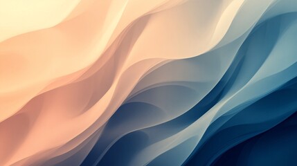 Wall Mural - abstract flowing waves in soft pastel hues create a serene and calming atmosphere.