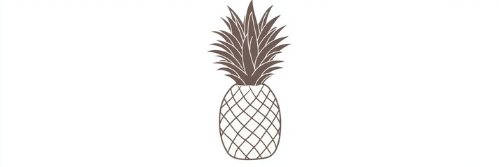 Aufkleber - Decorative pineapple graphic suggesting tropical vibes for summer events and culinary delights. Generative AI