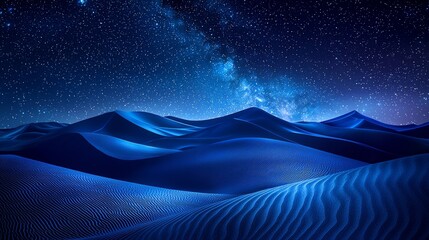 Desert spread beneath a starlit sky