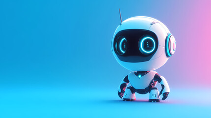 Wall Mural - cute cartoon 3d robot