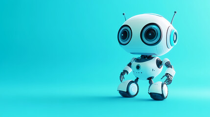 Wall Mural - cute cartoon 3d robot