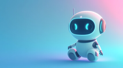 Wall Mural - cute cartoon 3d robot