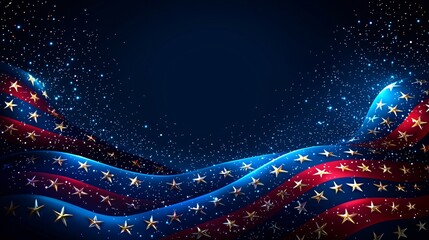 Wall Mural - festive american flag background 4th of july independence day patriotic celebration