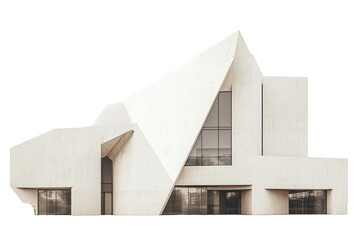 Leinwandbilder - Modern architectural building with geometric design and transparent facade in a minimalist style