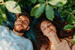 © ArtFocus Studio - Couple in nature, relaxing under the trees, enjoying the peace and tranquility of their surroundings. A beautiful portrait of love, connection, and happiness.