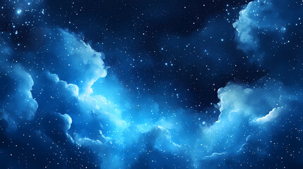 Blue watercolor galaxy with stary splash transparent background clipart. Abstract Watercolor Splash. Illustration