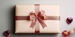 © Diffin - A beautifully wrapped gift in pristine white paper adorned with a delicate pink ribbon, symbolizing love and affection on Valentine's Day.