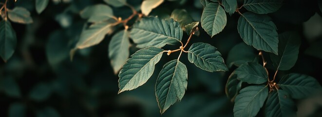 Wall Mural - green leaves on a blurred background with copy space for a nature and environment concept, suitable 