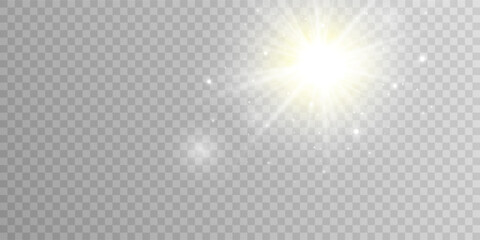 Wall Mural - пglow light effect. star burst with sparkles.sun.