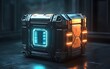 © Ytnart - Futuristic technology cube with glowing elements and sleek design.