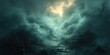 © aicandy - A Majestic and Mysterious Pathway Through a Misty Forest with Ethereal Light in the Sky, Creating an Enigmatic and Dreamlike Atmosphere