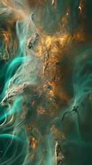 Wall Mural - Cosmic explosion of colors in a swirling nebula showcasing intricate patterns and vibrant hues in deep space
