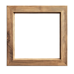 Wall Mural - simple. empty wooden picture frame with a natural finish it is designed to hold artwork or photographs. emphasizing a rustic aesthetic the frame has a square shape and is crafted from wood. making it