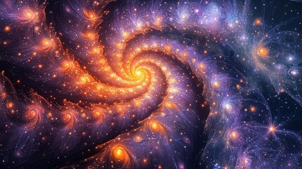 Wall Mural - cosmic spiral formation space digital artwork universe wide-angle abstract beauty