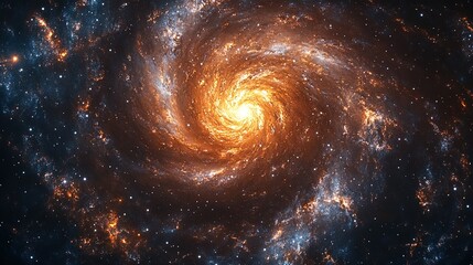 Wall Mural - cosmic spiral galaxy formation outer space digital art vast universe high-resolution view stellar ev